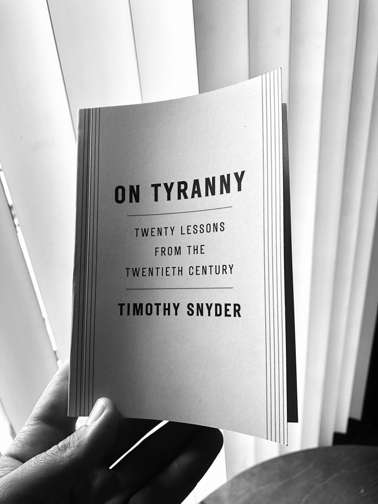 On Tyranny - Book - Timothy Snyder - Quinby & Co.